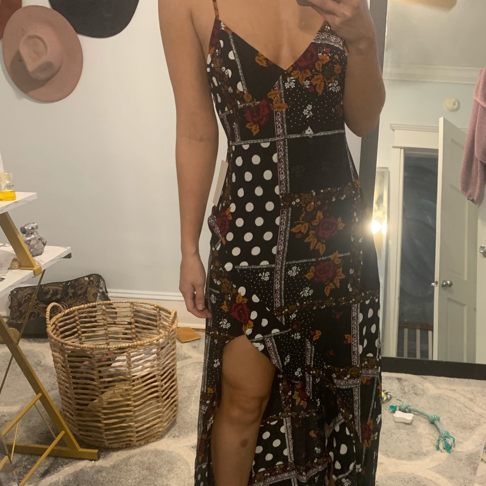 Romy patchwork maxi dress
